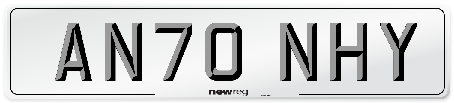 AN70 NHY Number Plate from New Reg